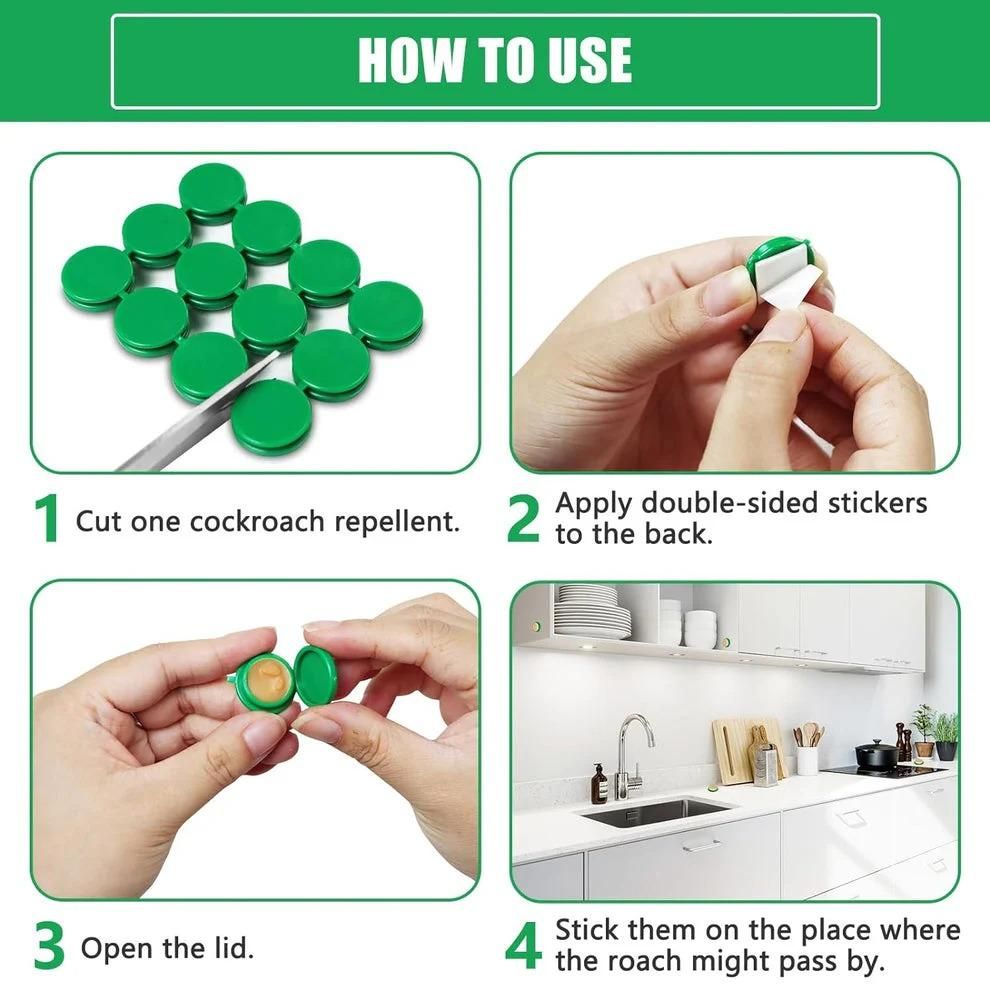 🌿100% Plant Based Japan Combat Roach Killing Bait station 12 Pcs